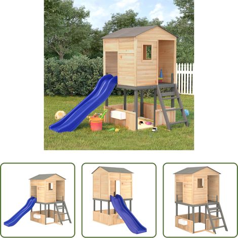 Aire de jeu -  Aire de jeux d'extérieur bois massif de sapin (1/5)