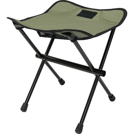 Chaise de camping – Chaise pliante d'extérieur en aluminium – Repose-pieds de camping – Chaise de pêche – Chaise de camping pliante – Légère et compacte – Pliable – Repose-pieds – 32 x 32 x 34 cm – Ve (1/5)