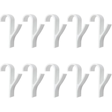 10 pièces Crochet Radiateur, Crochet pour Radiateurs plastique Blanc,Crochet radiateur sèche serviette, Accroche Serviette Salle de Bain, Crochet pour Salle de Bain, Cuisine(Blanc) (1/5)