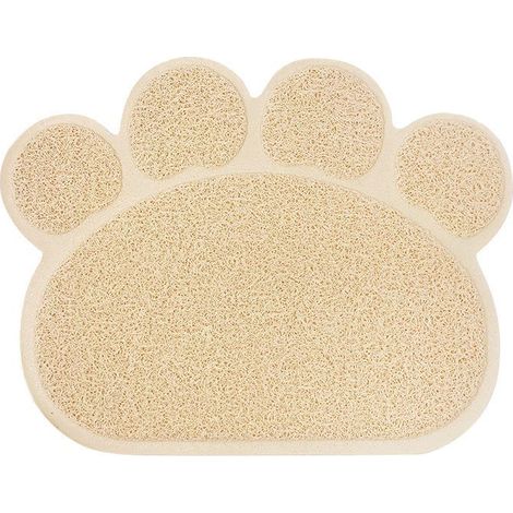 Tapis pour gamelle de chien/chat, 30 x 40 cm, beige (1/5)