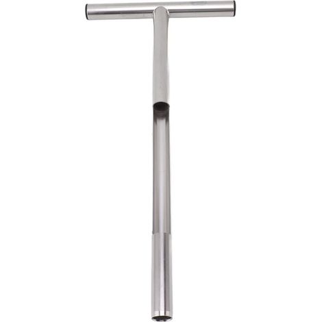 Sonde portable de prélèvement de sol en acier inoxydable 304 avec poignée en T, outil de prélèvement pour l'agriculture, le jardin et la pelouse, 53 cm (1/5)