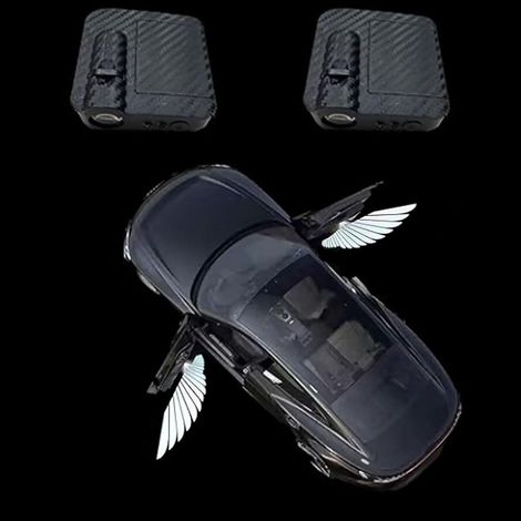 Projecteur de Logo de lumières de Porte de Voiture, Projecteur de Logo de lumière de Porte de Voiture d'aile d'ange de LED de Voiture,2 Pièces (1/5)