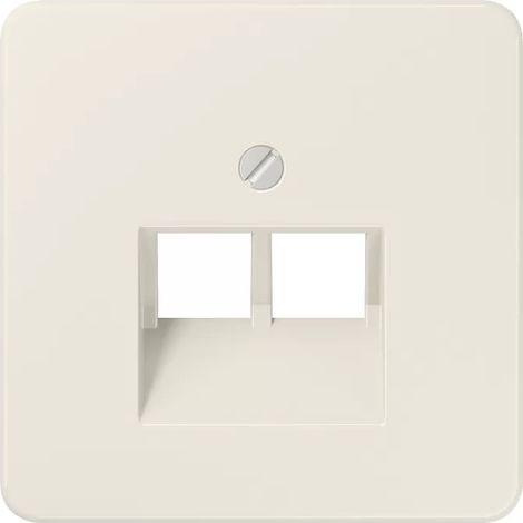 Jung Abdeckung für IAE/UAE-Anschlussdosen, 2 x 8-polig, Thermoplast, Serie CD, weiß 569-2 UA (1/2)