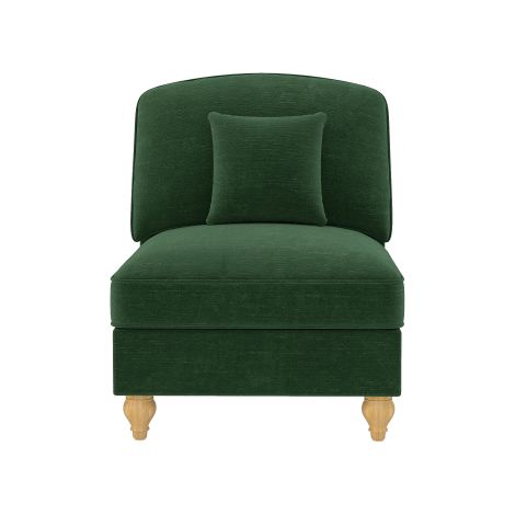 Windsor-Sofa ohne Armlehne Chenille mit 1 Kissen - Grün
WL