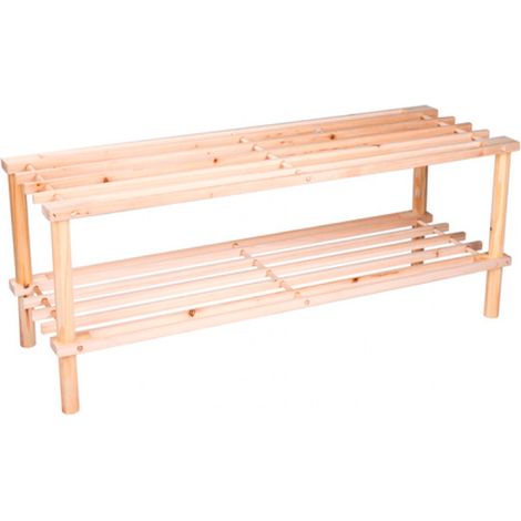 no-name Alpina estantería para zapatos madera natural 74 cm