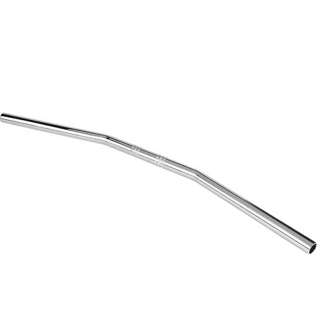 Bend Guidon, Guidon de Style Rétro de 22 Mm, en Fer argenté Noir, sans Soudure, Idéal pour un Montage Universel sur la Plupart des Motos (SILVER) (1/5)