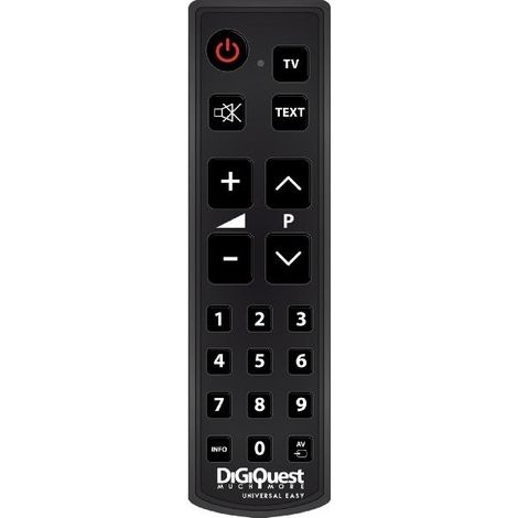 DIGIQUEST Universale EASY per tutte le TV - Tasti grandi per una maggiore visibilià.Ideale anche per strutture alberghiere, ospedaliere...Mantiene le impostazioni in assenza di batterie. (1/2)