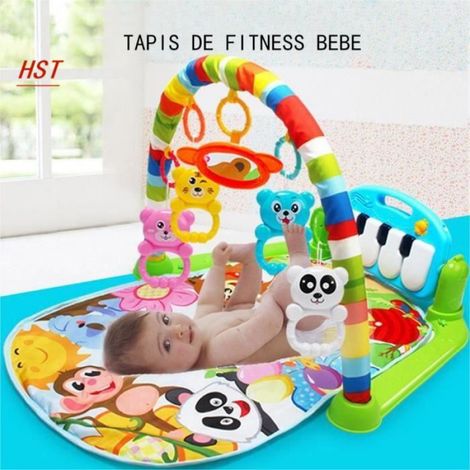 Nouveau-né TAPIS D'EVEIL avec Musique pédale de piano Vert Jouet Cadre de fitness (1/3)