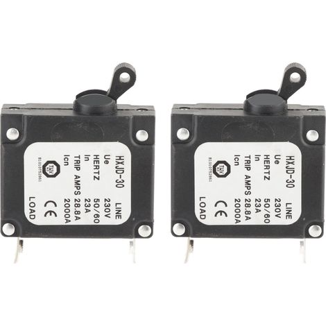 Set aus 2 professionellen 23A-Sicherheitsleistungsschaltern für 230V-Benzingeneratoren. (1/5)