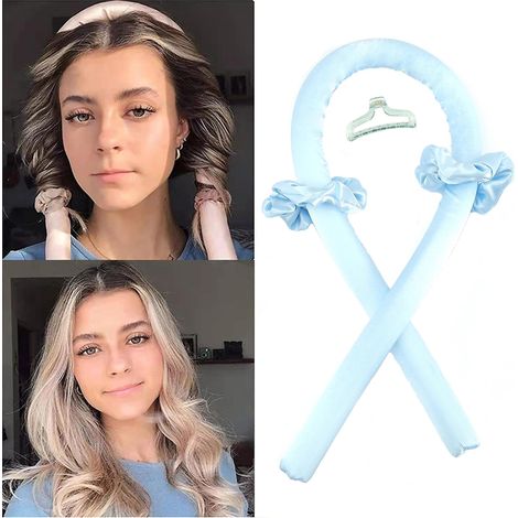 Haarband mit Lockenstab ohne Hitze – 1 Lockenstab ohne Hitze für langes Haar mit Clips und Halteband (1/5)