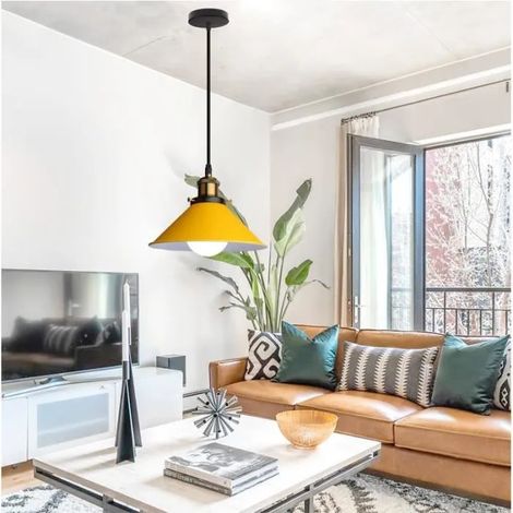 Lustre Suspension Industrielle,Lampe Plafonnier Moderne Vintage Style Edison pour Salon Chambre (1/4)