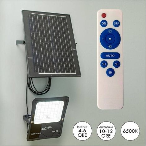 Ulisem - Flutlicht mit IP65 Solarpanel und Dämmerungssensor 50 100 200 300w - 50 Watt (1/4)