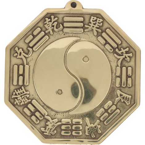 Miroir Bagua en Laiton Suspendu - Artisanat Fin et Multifonctionnel pour Feng Shui (1/5)