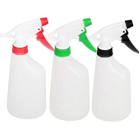 HASAGEI Lot de 3 flacons pulvérisateurs de 500 ml avec buse réglable, en plastique, pour fleurs, eau, avec graduation, pour plantes, jardin, nettoyage et cheveux (couleurs assorties) (1/5)