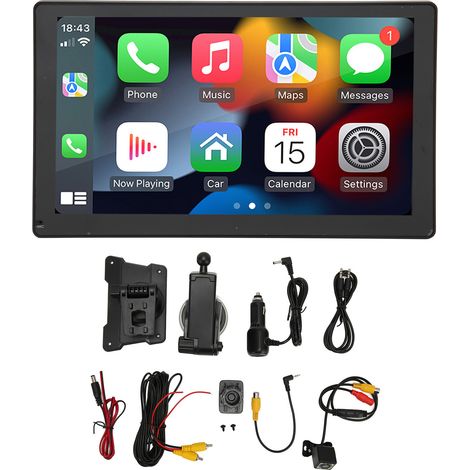 Écran tactile 9 pouces autoradio MP5 stéréo multimédia Bluetooth avec caméra 12 LED 12-24V (1/5)
