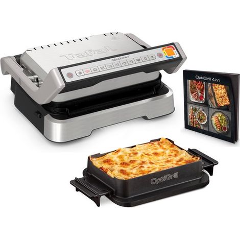 Grill électrique Tefal OptiGrill acier inoxydable 2100 W (1/5)