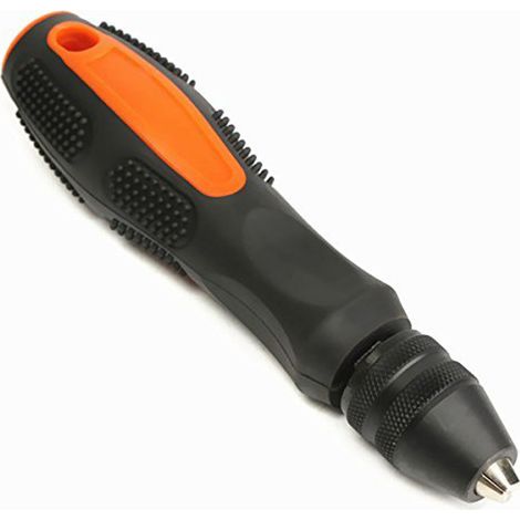 Mini hand drill, with drill bits from 0.5 to 8 mm in diameter, equipped with a keyless chuck. (1/5)