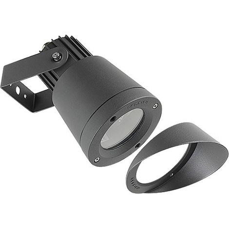 Leds-C4 Hubble Aluminium - Projecteur extérieur à 1 lumière, gris urbain IP65, GU10 (1/9)
