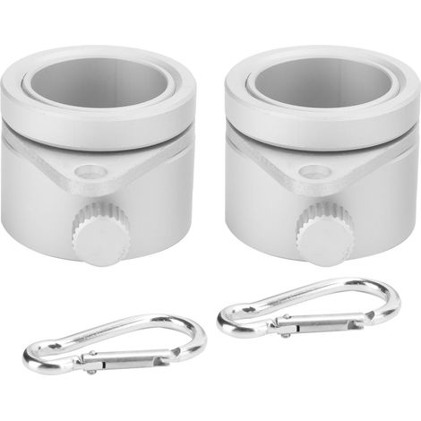 2Pcs anneaux de montage rotatifs 1 pouce pour mât drapeau, clips en alliage d'aluminium avec vis réglable, support de hampe porte-drapeau