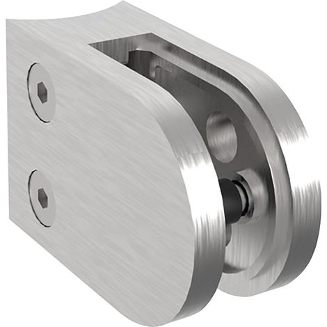 ECONOMY Glasklemmbeschlag Mod.22 f.Rundrohr 42,4mm,rund,Edelstahl geschliffenV2A