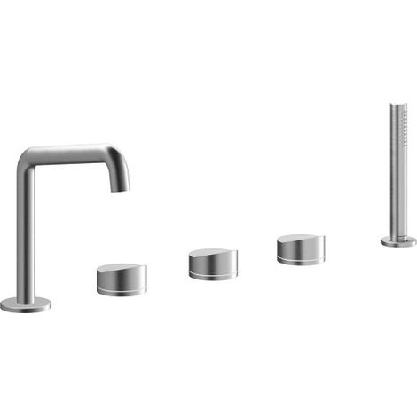 Mélangeur bain douche sur gorge 5 trous Inox Piega - CRISTINA ONDYNA PA12128