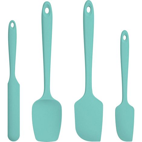 Espátula De Silicona - Resistente Hasta 315 °C - Juego De 4 Piezas - Sin BPA - Diseño Monopieza Y Hermetico - Núcleo De Acero Inoxidable 18/8 (1/5)