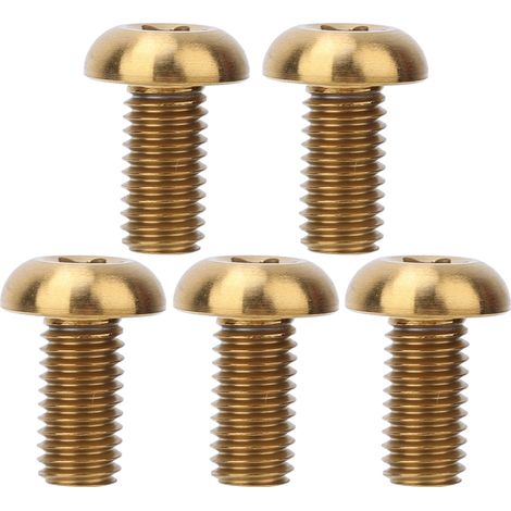 5 pièces Boulons M512 pour Support de Bidon Vélo et Vis M510 pour Freins à Disque en Alliage de Titane (Doré) (1/5)