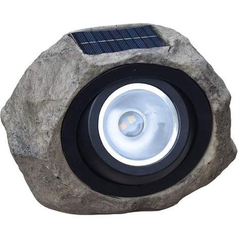 Lampe en Pierre Solaire Exterieur, LED Lampe de Solaire Jardin Lampe en pierre décorative Blanc chaud Solaire Projecteur étanche pour Pelouse Chemin éclairage (1/4)