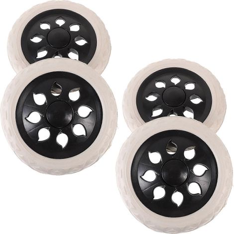 4 roulettes de rechange pour chariot à bagages, chariot de courses et caddie (1/5)