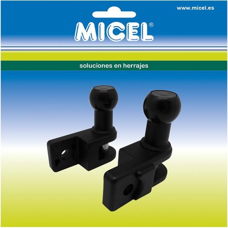 Lot de supports de garde-corps pour auvent, avec des pièces pour bras gauche et droit de l'auvent, noir, 69 x 30,7 x 73,2 mm. (1/2)