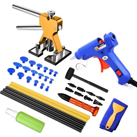 Kit de Débosselage Réglable - Outil de Débosselage sans Peinture pour Carrosserie - Automobile/Moto/Réfrigérateur (Doré) (1/5)