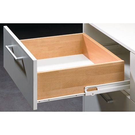 Guía de rodillos FR 6142 STA polvo blanco L.650mm 50kg HETTICH