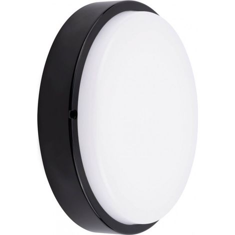 Ledvion - Plafonnier LED encastré pour salle de bain, noir Ø28 (rond - 20 W - CCT - IP65) (1/5)