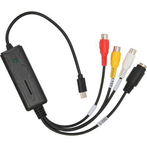 Carte d'acquisition audio et vidéo USB Type C, adaptateur convertisseur RCA vers USB pour Vista, XP, OS X, Windows 10, 8.1, 8 et 7 (1/5)