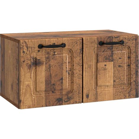 Mueble para TV de pared Madera envejecida 59,5 x 31 x 30 cm