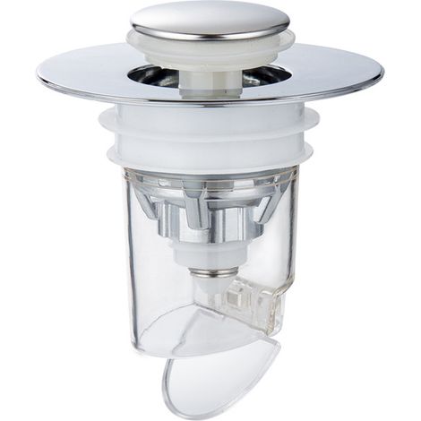 Tapón de desagüe de ABS inodoro y repelente de insectos, color plata, 6 x 6 cm – compatible con desagües emergentes de 1,29–1,65 pulgadas, resistente a la cal y a prueba de fugas, fácil instalación. (1/5)