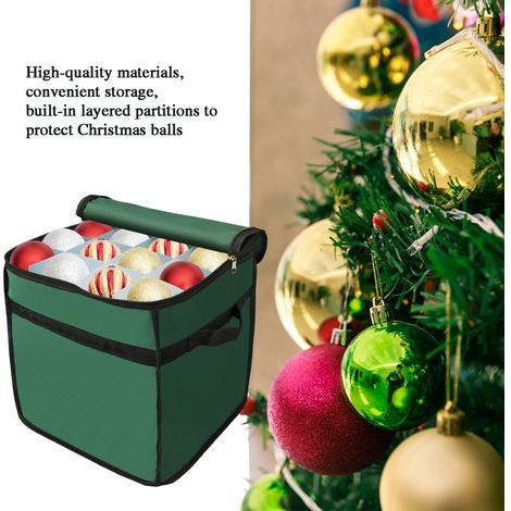 Bolsa de almacenamiento transparente para corona navideña, estuche portátil para decoraciones de fiesta, organizador de guirnaldas (1/5)