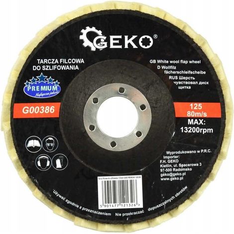 Disco abrasivo de fieltro Geko Premium de 125 mm (10/100/150) (1/5)