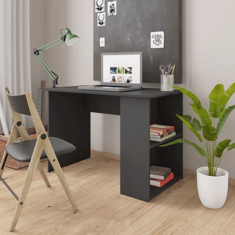 Schreibtisch Grau 110x60x73 cm Holzwerkstoff (1/5)