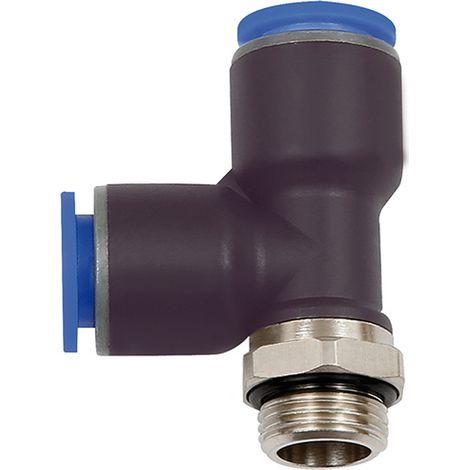 Riegler T-Steckverschr. »Blaue Serie«, L-Form, drehbar, G 1/8 a., Ø10mm (1/3)