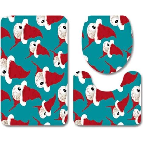 Tapis de toilette - B2-Noël - 50x80cm - Non Slip - Absorbant - Lavable à la machine (1/4)