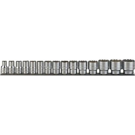 Teng Tools Set di chiavi a bussola 15 pezzi cromo vanadio