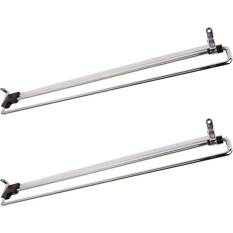 2 Pièces Porte-Cintres Coulissant Portemonteaux Télescopic Porte-vêtements Extractible 450 mm (1/5)