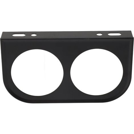 Pannello strumenti a 2 fori, 2-1/16 pollici (52 mm), staffa metallica universale per tachimetro automobilistico, nera -Crezuo