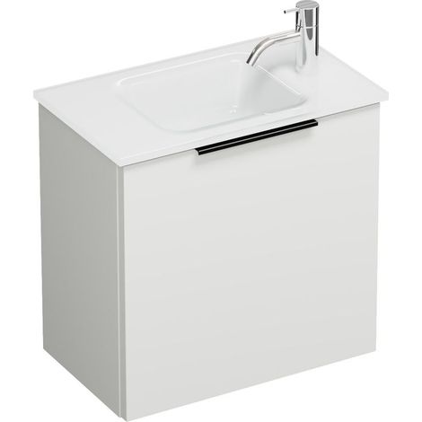 Burg Eqio Glas-WT+WT-Unterschrank Weiß Hochglanz/Weiß GR0200