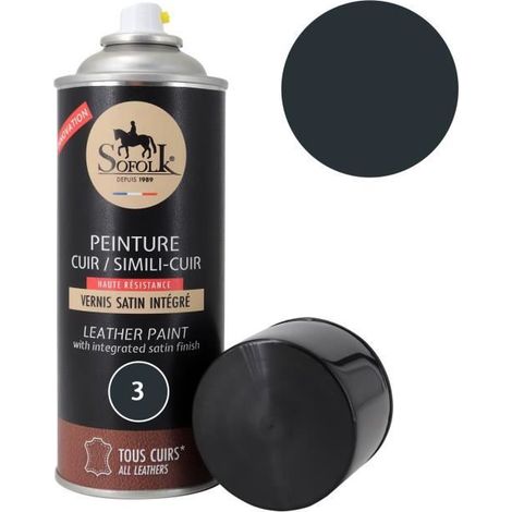 Pittura Pelle (3-ANTHRACITE) con Vernice Integrata - SOFOLK - Manutenzione per Sedili e Volante di Auto, Divano, Scarpe, ecc. (1/4)