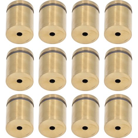 Lot de 12 vis d'écartement en acier inoxydable pour support mural publicitaire, fixation par clou, 25 x 30 mm (1/5)