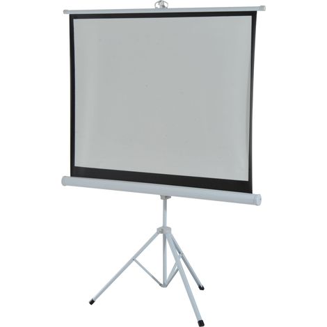 Écran de projection avec trépied pliable 84 pouces 4K HD 4:3, écran vidéoprojecteur réglable en hauteur, idéal pour le home cinéma, les films en intérieur/à l'extérieur