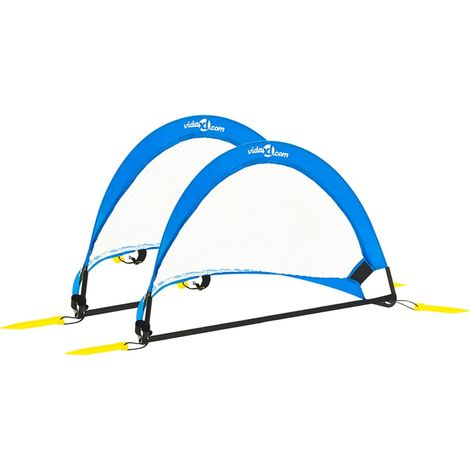 Fußballtore Kinder 2 Stk. mit Aufbewahrungstasche 75,5x46x48 cm