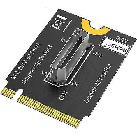 Adaptateur M.2 NVMe Key M vers SFF-8612, PCI-E 4.0 x4 vers OcuLink pour SSD, eGPU, SSD U.2/U.3, 2230 M-Key fdq (1/5)